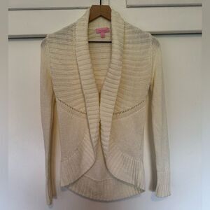 SALE! - Lilly Pulitzer Cream Cardigan with Shawl Collar